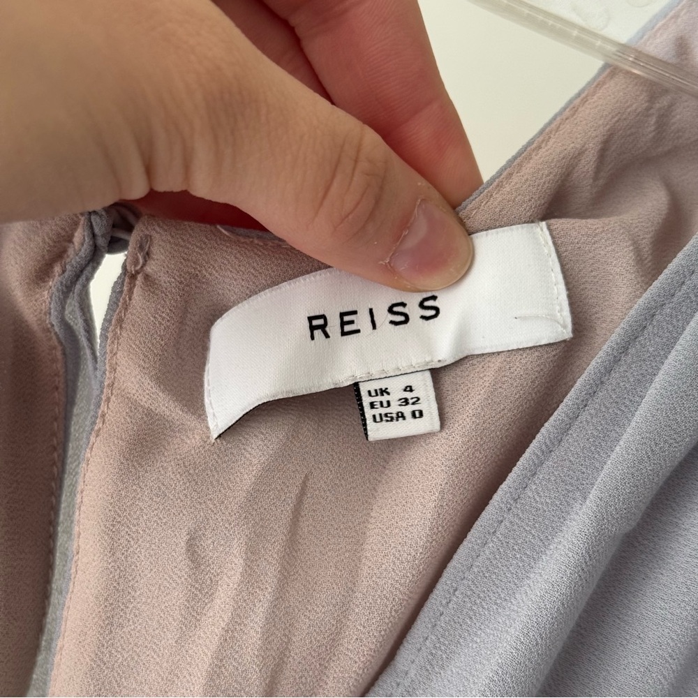 REISS Stellie Ruffle-Shoulder Dress - Picture 11 of 11
